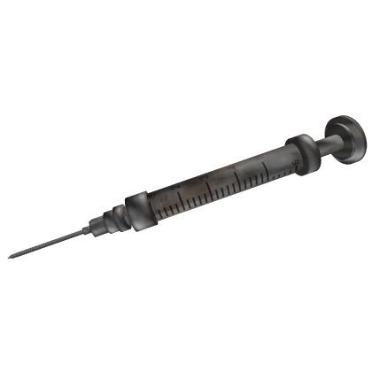 nurse's syringe inserted to the shoulder