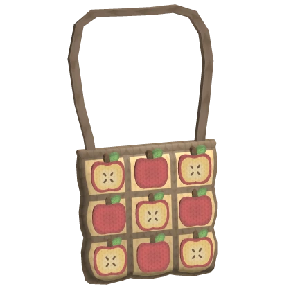 ♡ harajuku mori kei igari crochet apple tote bag