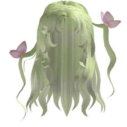 Green Fairy long Hair with Butterfly 