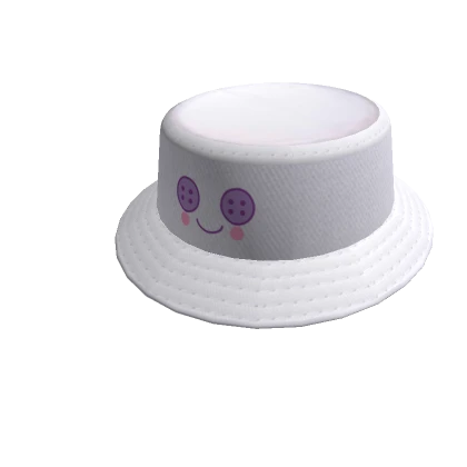 White Button Eye Hat