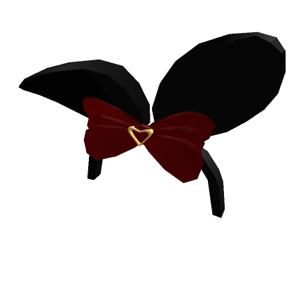 Black and Red Bunny Ears