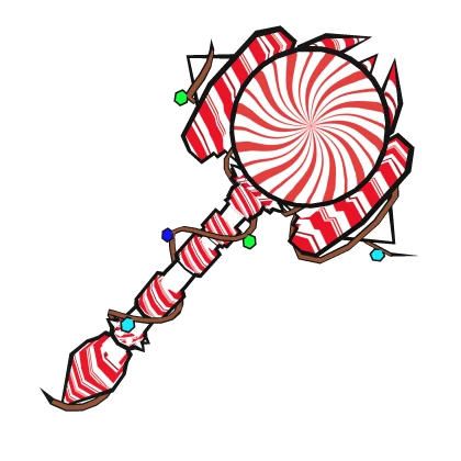 Peppermint Candy Cane Red Hammer