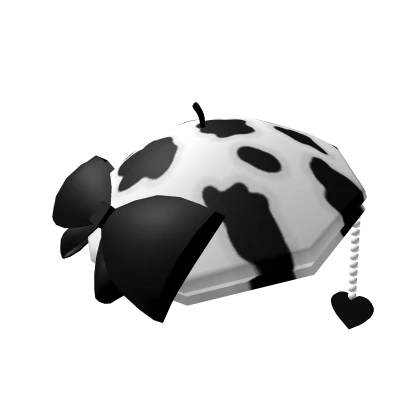 Cow Beret Black