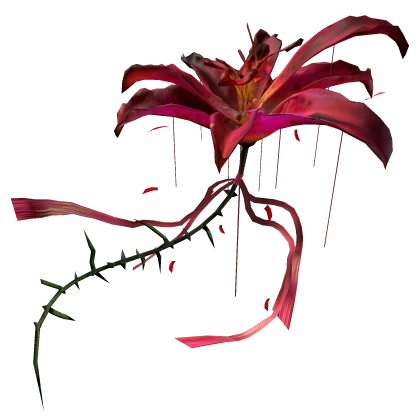 Red Big Fantasy Flower With Tie