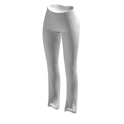 Tracksuit Pants White Cozy Baddie Skinny Y2K 2000s