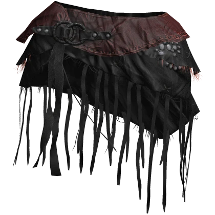 Distressed Archival Leather Dune Skirt 3.0