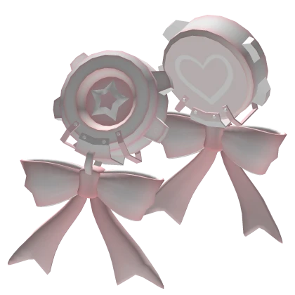 Cyber Side Hair Clip with bow (Pink)