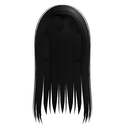 whimsical straight hair in black