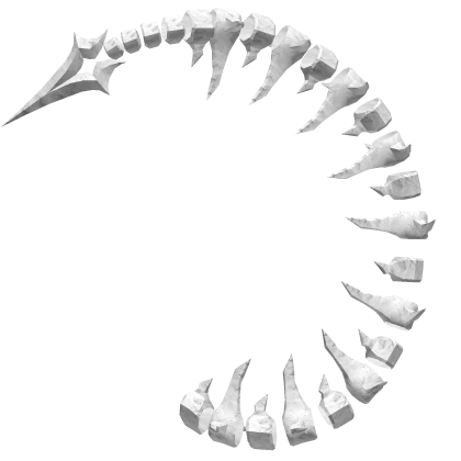 Skeleton Demon Tail - White