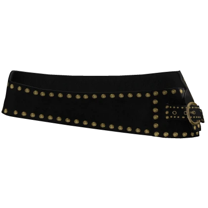 Leather Buckle Belt Black / Gold