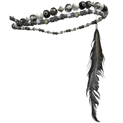 Feather Antique Archival Bead Headpiece