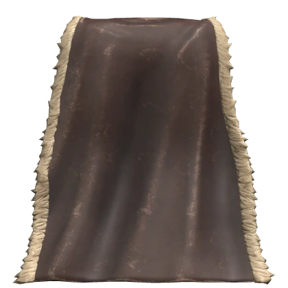 Brown Cape with Fur Trim