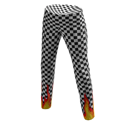 Checker Flame Pants