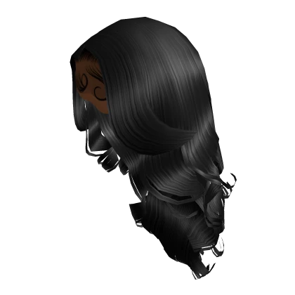 Curled Middle Part [Black]