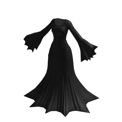 ♾️ Black batwing sleeves dress