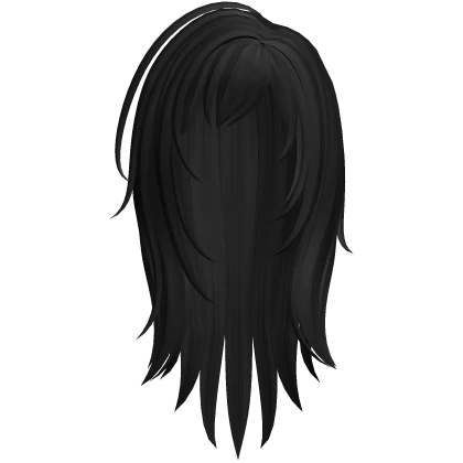 Scene Messy Emo Long Hair in Black