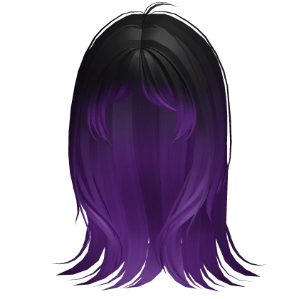 ♡ wispy fairy halloween hair (black/purple)