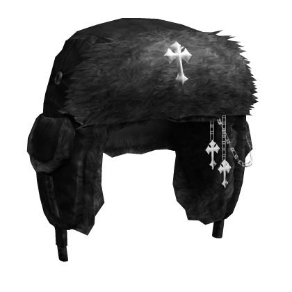 Black Cross Ushanka w/ Chains