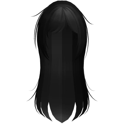 messy anime bed hair in black 