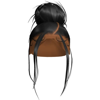 Cute Messy Slick back bun [black]