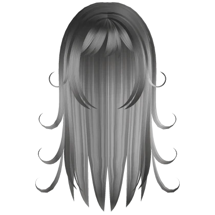 ♰ : swirly gothic horror protag hair - silver grey