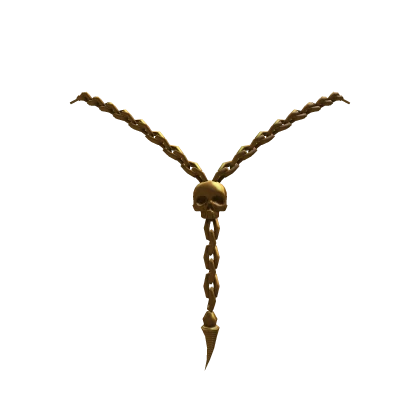 gold gothic skull headchain