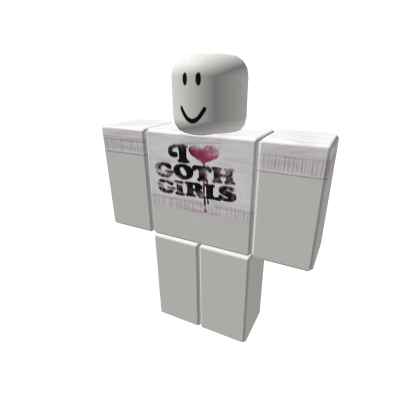 I Love Goth Gurls cropped mini white tee