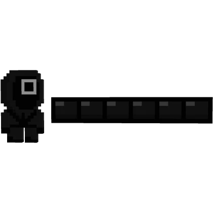 Black Guard Squid Game 8-Bit Health HP Bar