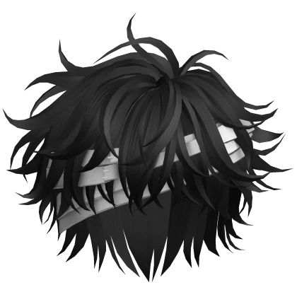 Black Messy Bandaged Hair