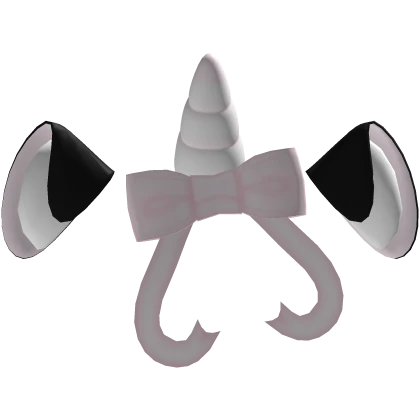 FREE: soft black horn/ ears + pink ribbon 