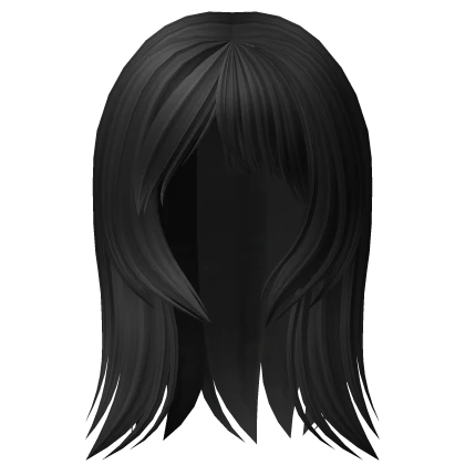 layered cool emo girl hair bangs in black