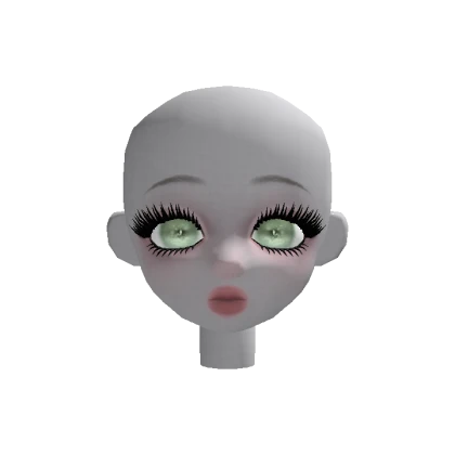 Ghost girl doll head v3 (green)