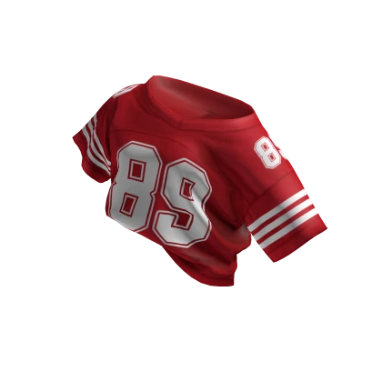 Off Shoulder Tucked Y2K Jersey (Red)