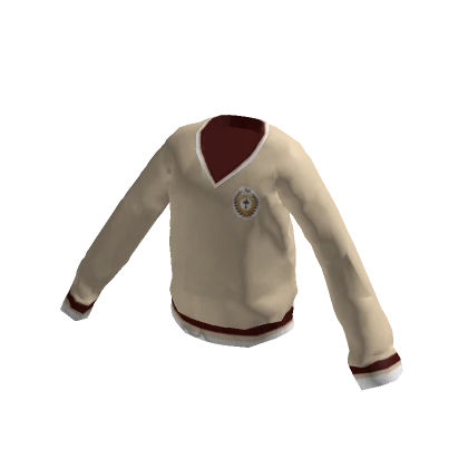 Preppy School Sweater Beige