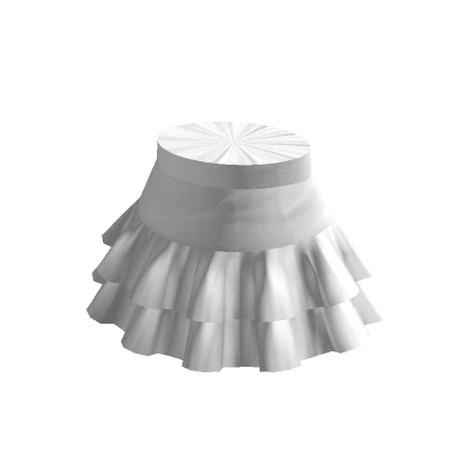 White Ruffle Mini Skirt