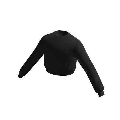 Basic Cropped Sweater in Black