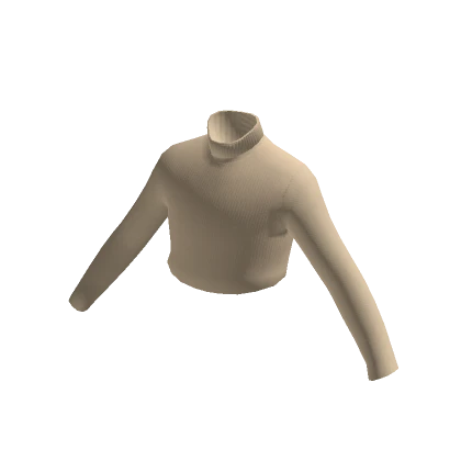 Cream Crop Top Turtleneck