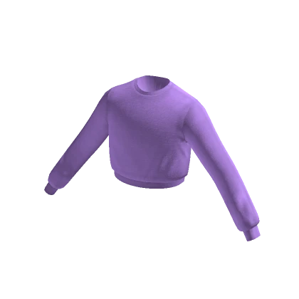 Basic Cropped Sweater in Pastel Purple