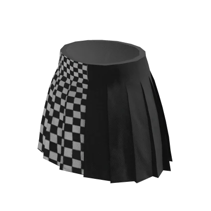 Half Checker Skirt