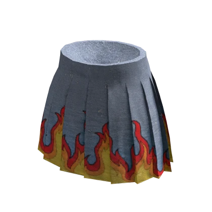 Denim Flame Skirt