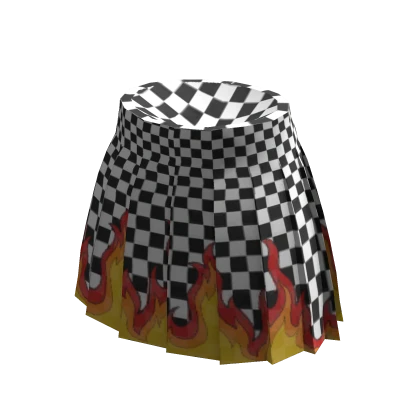 Checkered Flame Skirt