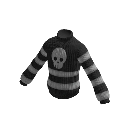 Knitted Sweater with Skull (Black)