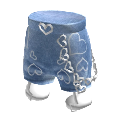 Thigh Straps Shorts With Heart Chains