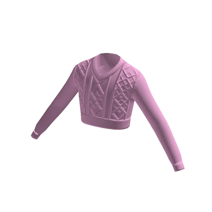 Crop Top Sweater - Pink