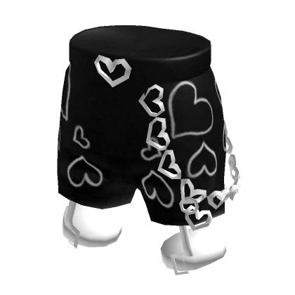 Thigh Straps Shorts With Heart Chains