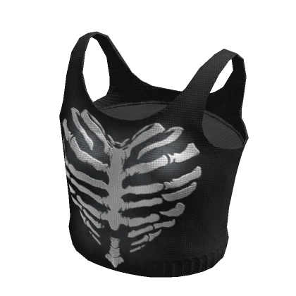 Skeleton Tank top Black