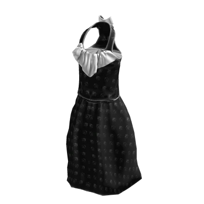Long Dress with Bow Black