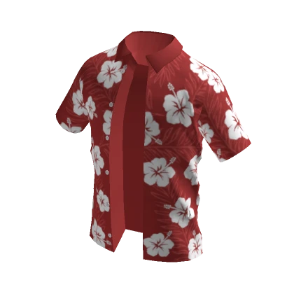 Red Hawaiian Open Shirt 