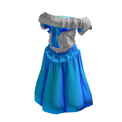 Princess Dress with Bow Blue