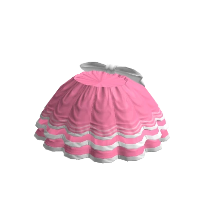 Pink Princess Striped Layered Skirt